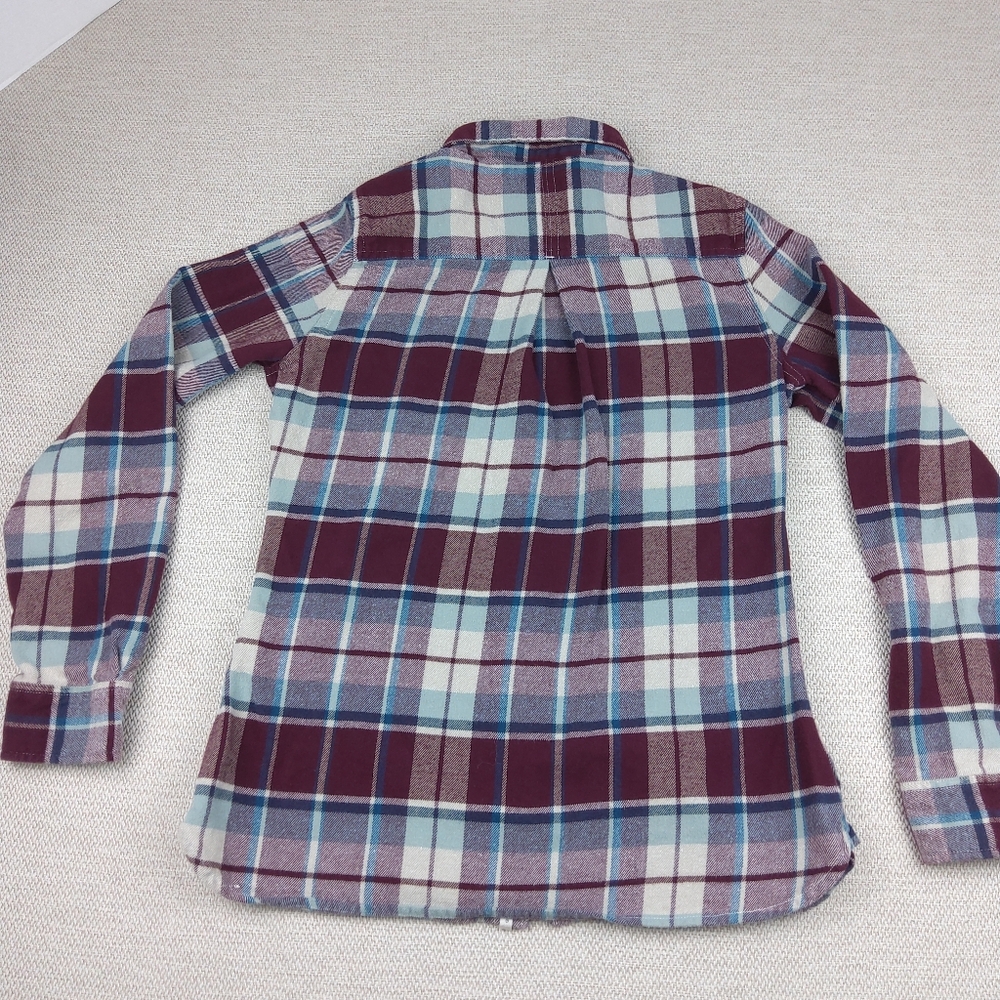 Woolrich Womens Plaid Button Up Flannel Shirt Sz S/P Cotton Cabincore Western - Picture 3 of 14